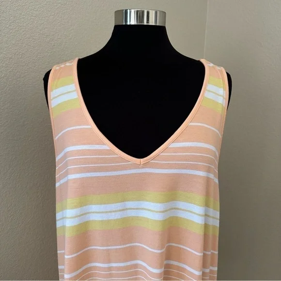 Torrid Super Soft Striped Orange Sleeveless Tank Top Size 4X - Picture 12 of 12